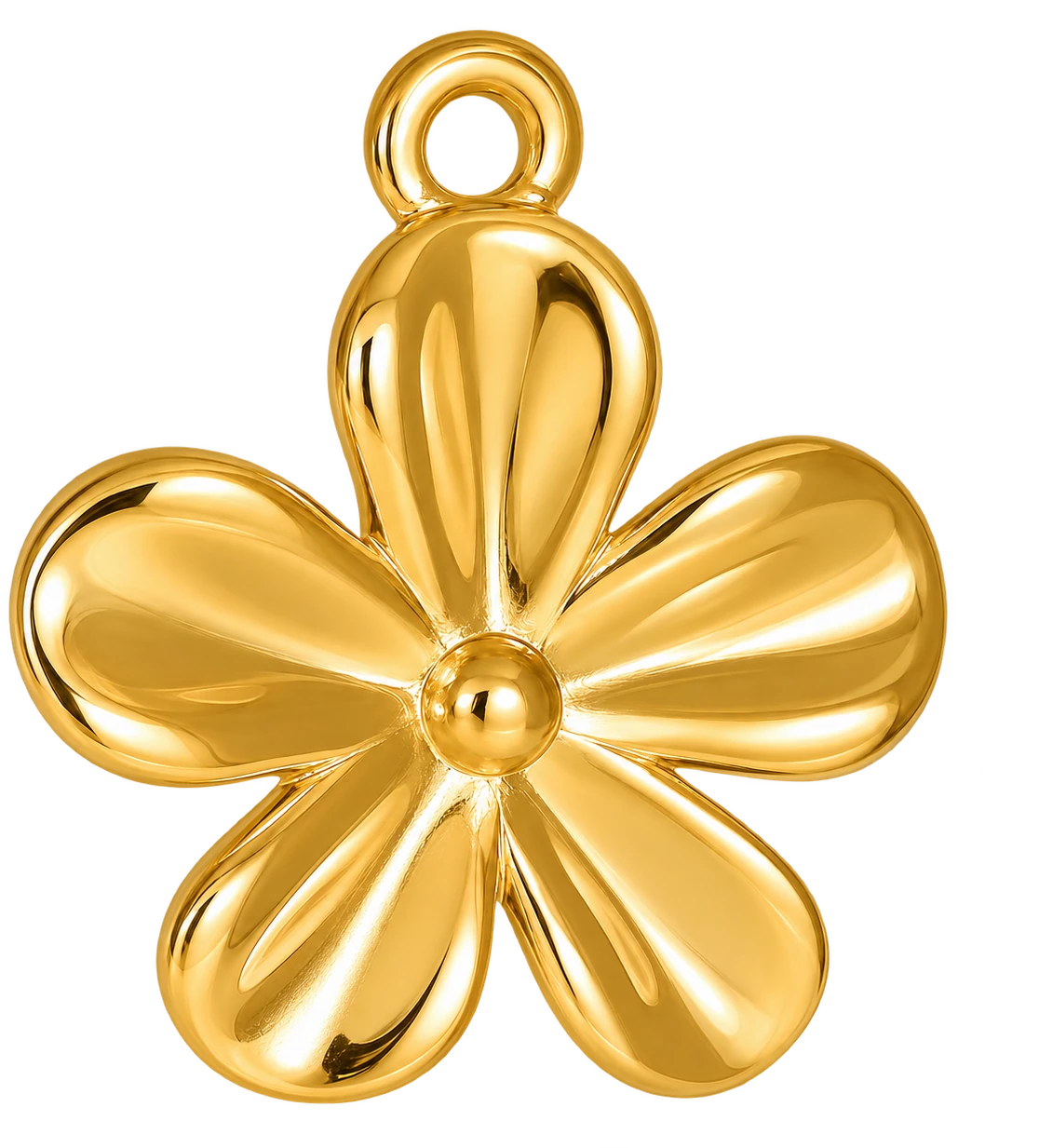 flower charm, gold