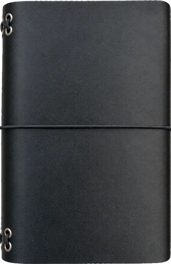 king — silver journal, smooth leather · silver hardware