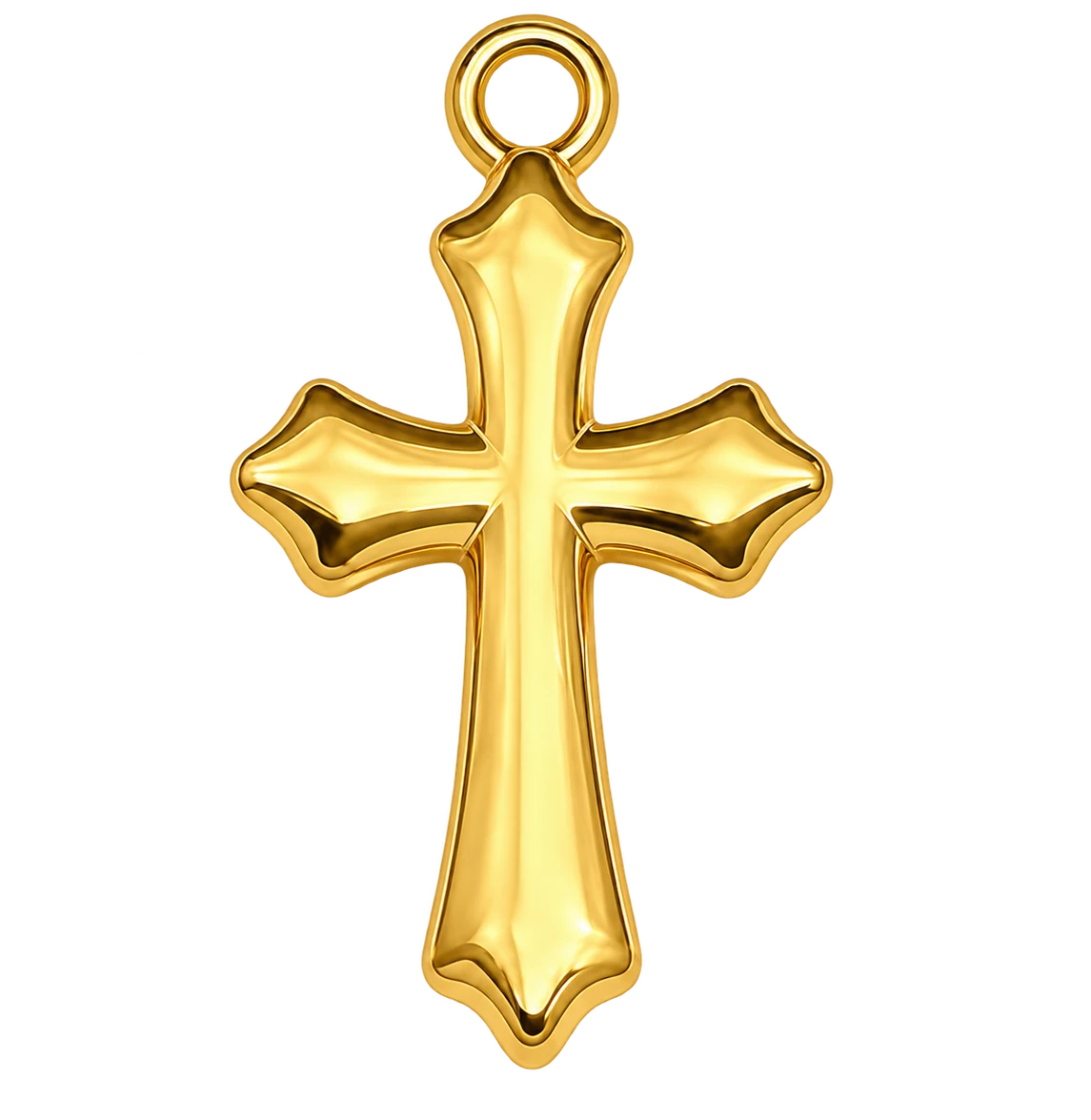 cross charm, gold